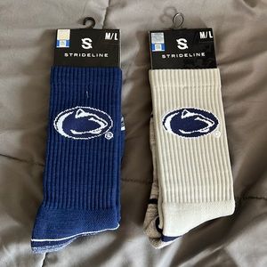 two pairs of penn state crew socks